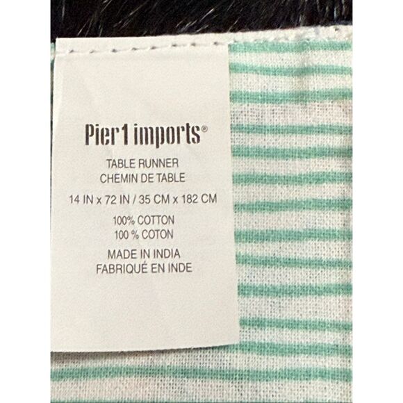 Pier 1 Turquoise Orange Yellow Aztec Southwest Table Runner Bright - Picture 4 of 5